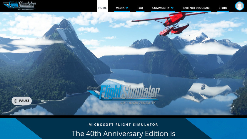 Microsoft Flight Simulator Landing Page