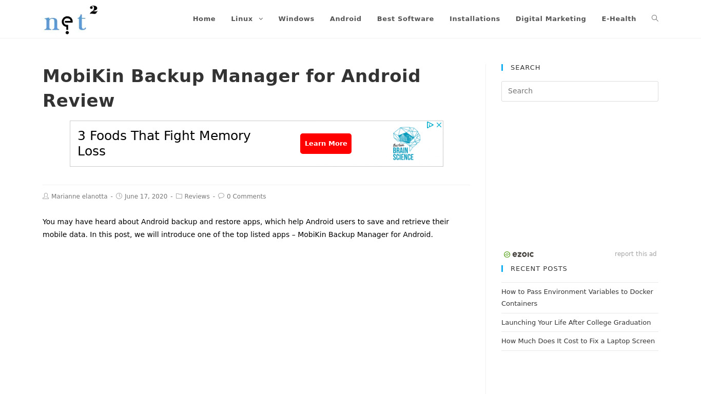 MobiKin Backup Manager for Android Landing page