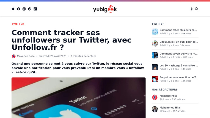 Unfollow.fr Landing Page