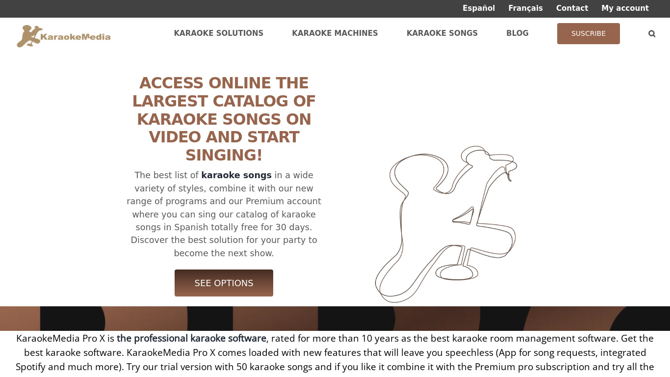 KaraokeMedia Landing page