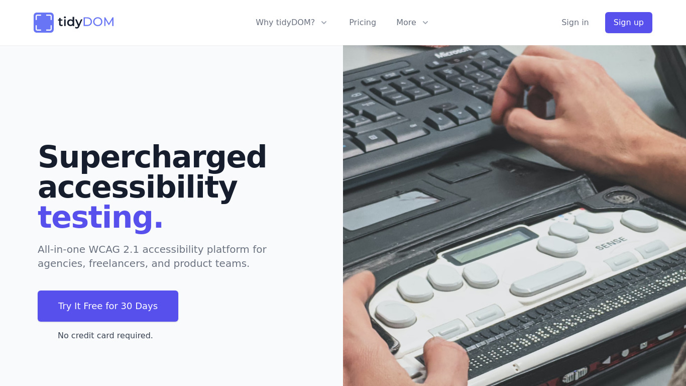tidyDOM Landing page