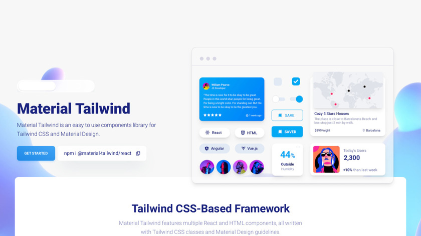 Material Tailwind Landing Page