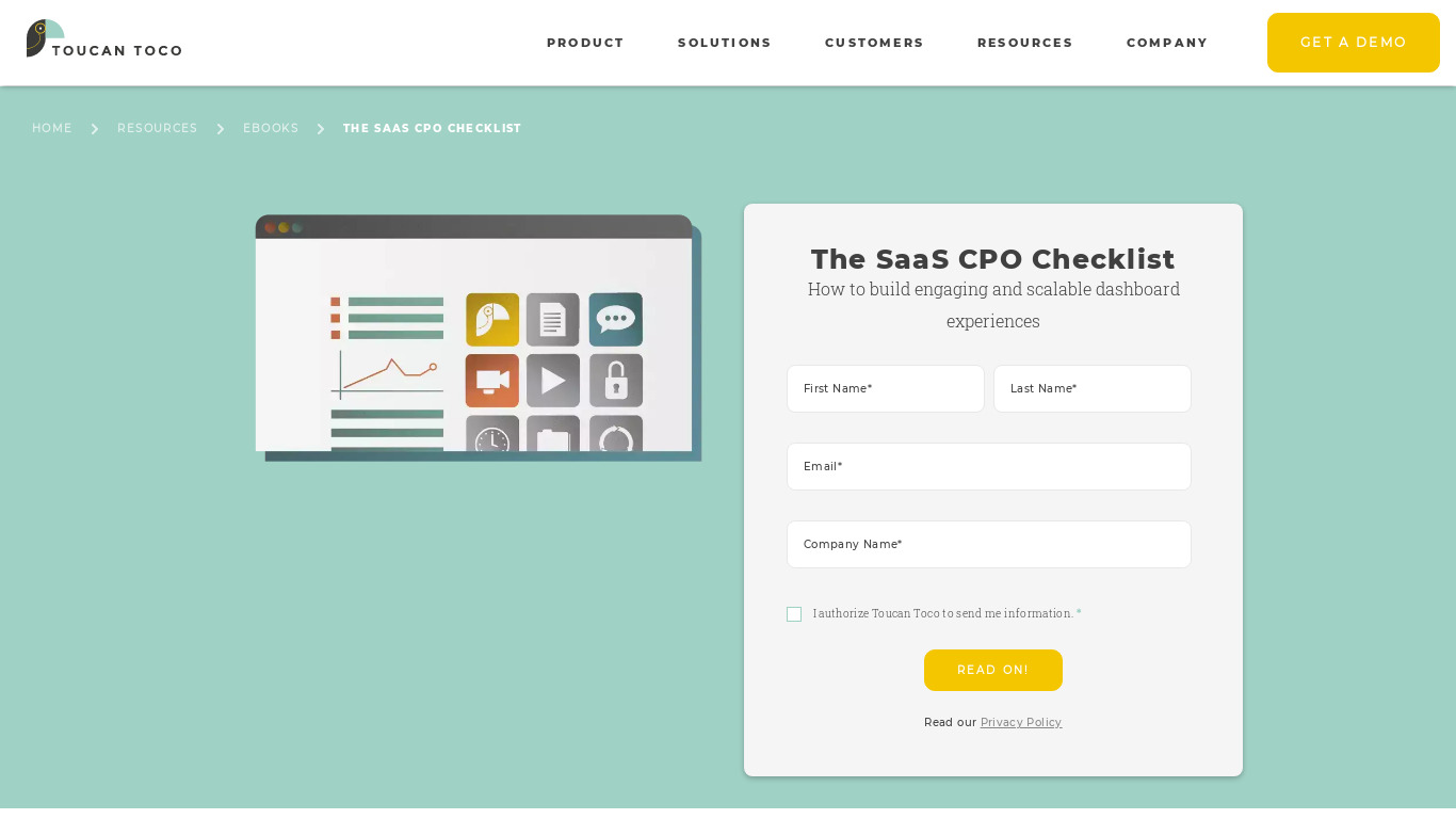 The SaaS CPO Checklist Landing page
