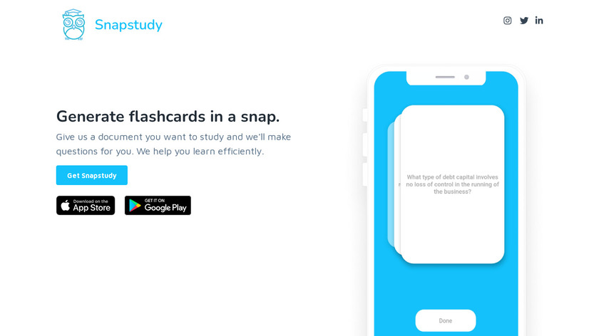 Snapstudy Landing Page