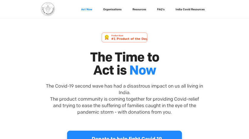 Donate to India's Covid Relief Landing Page