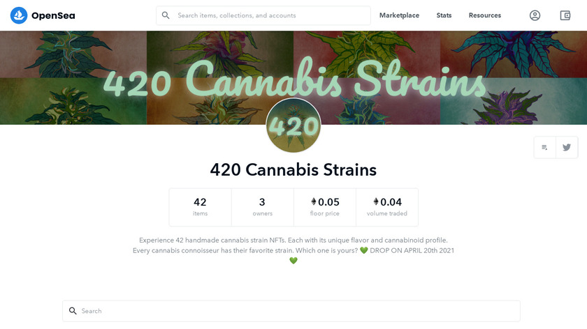 Cannabis NFTs Landing Page