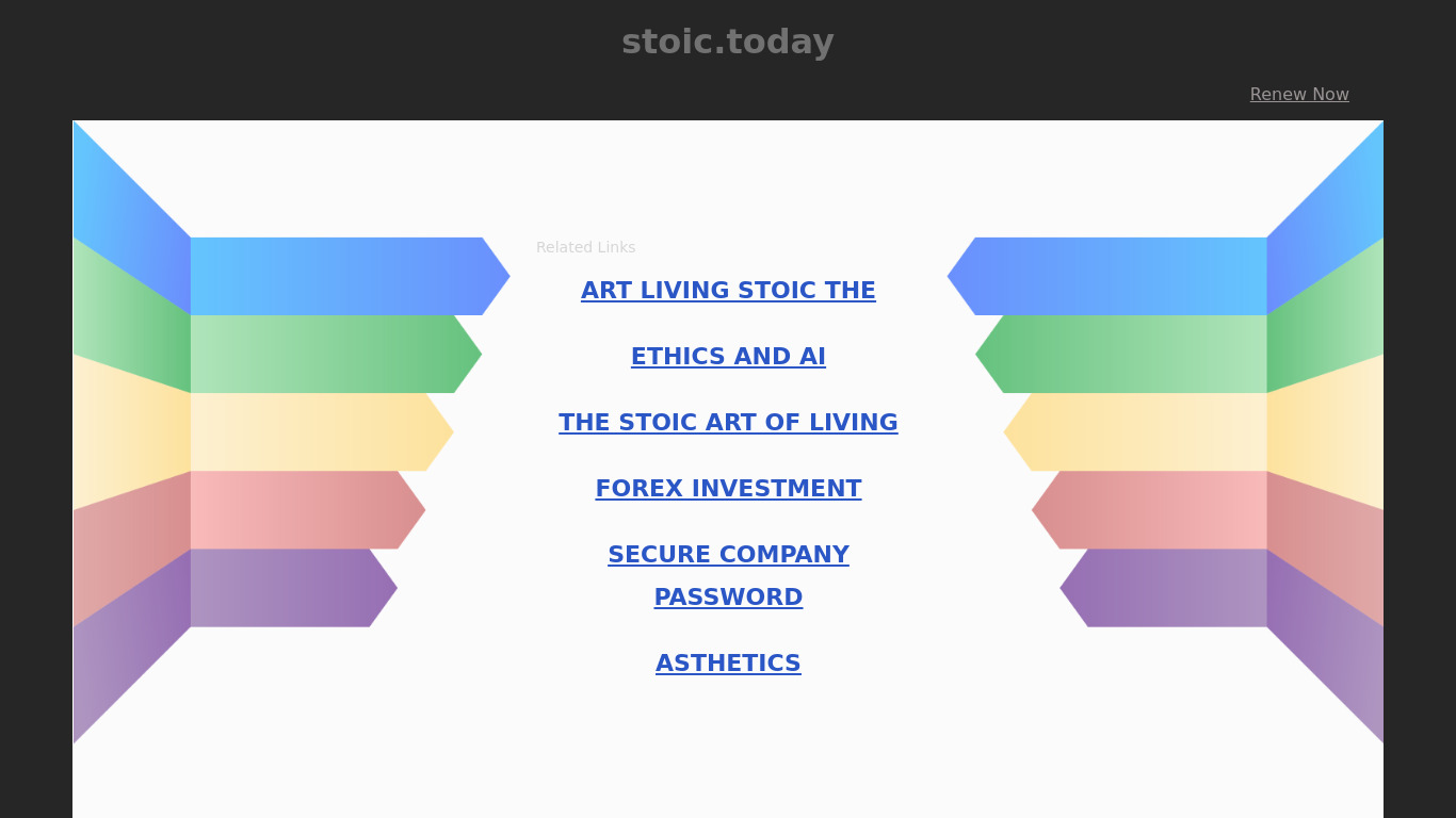 Stoic.today Landing page