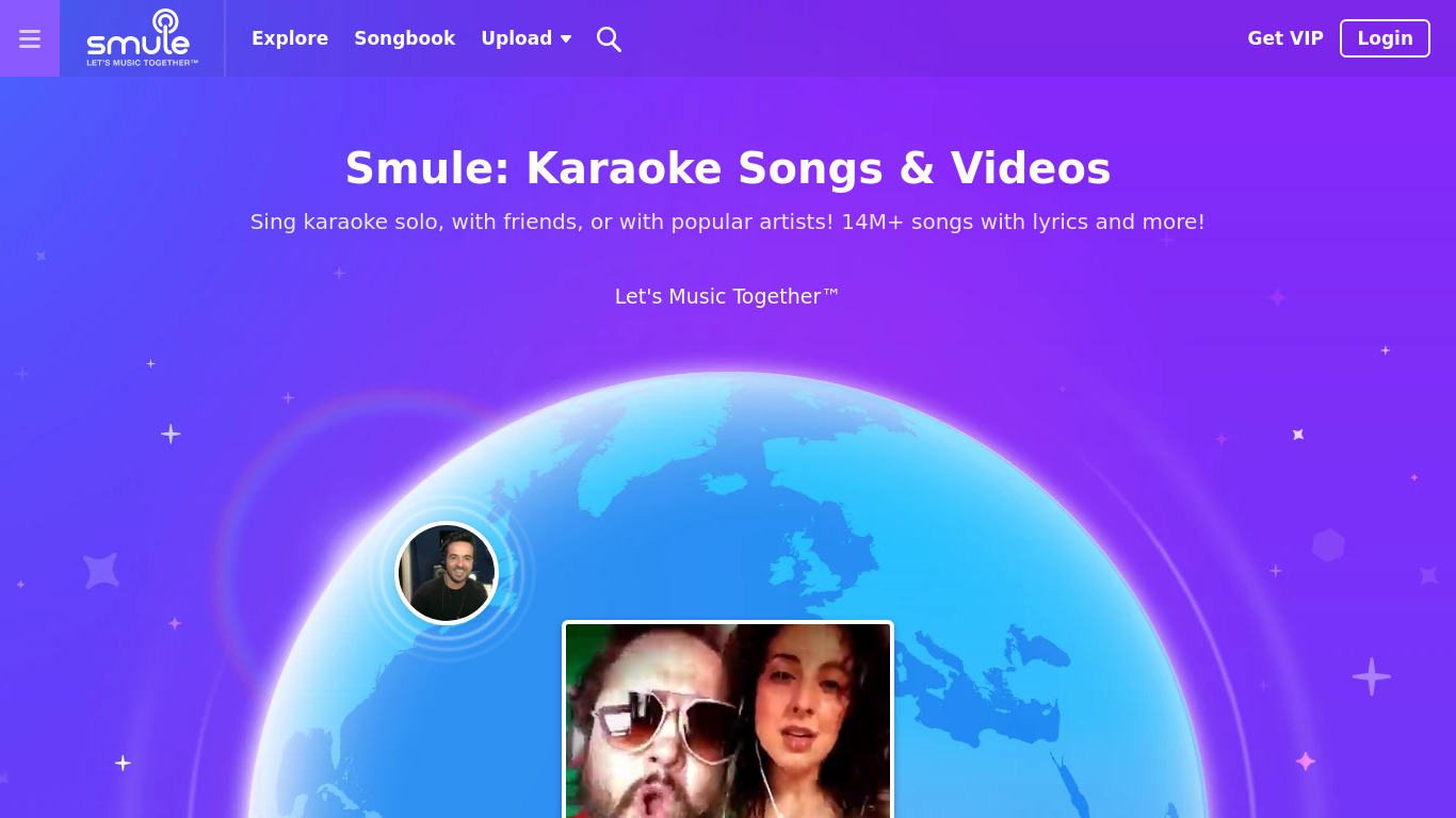 Smule Landing page