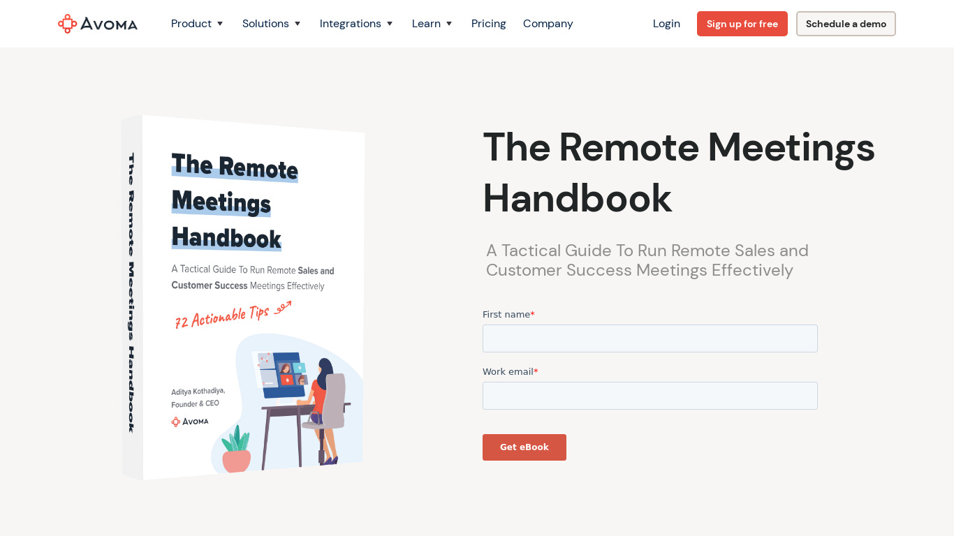 The Remote Meetings Handbook Landing page
