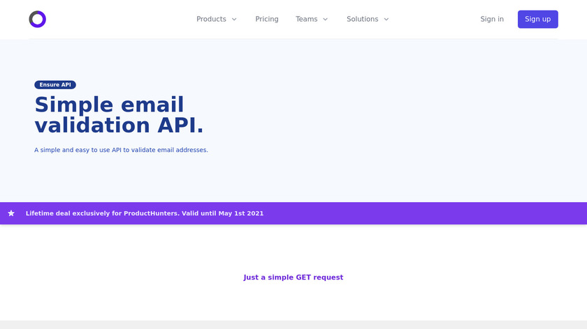 Email Verify API Landing Page
