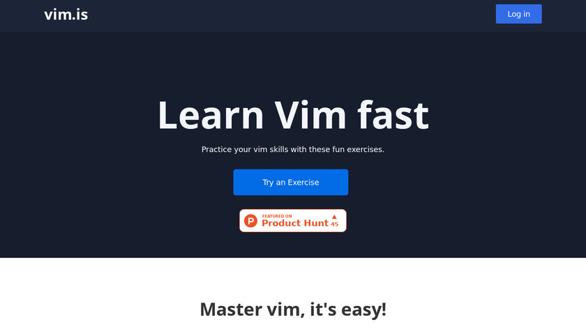 Master Vim Landing Page