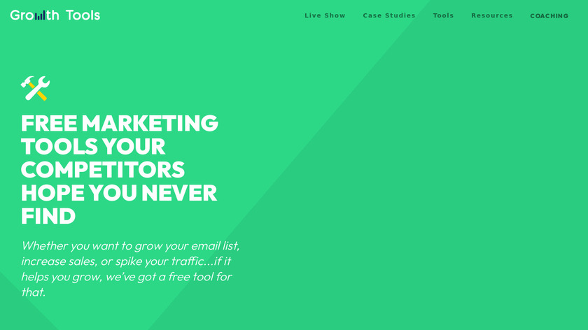 Growth Tools Landing Page