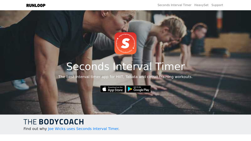 Seconds Interval Timer Landing Page