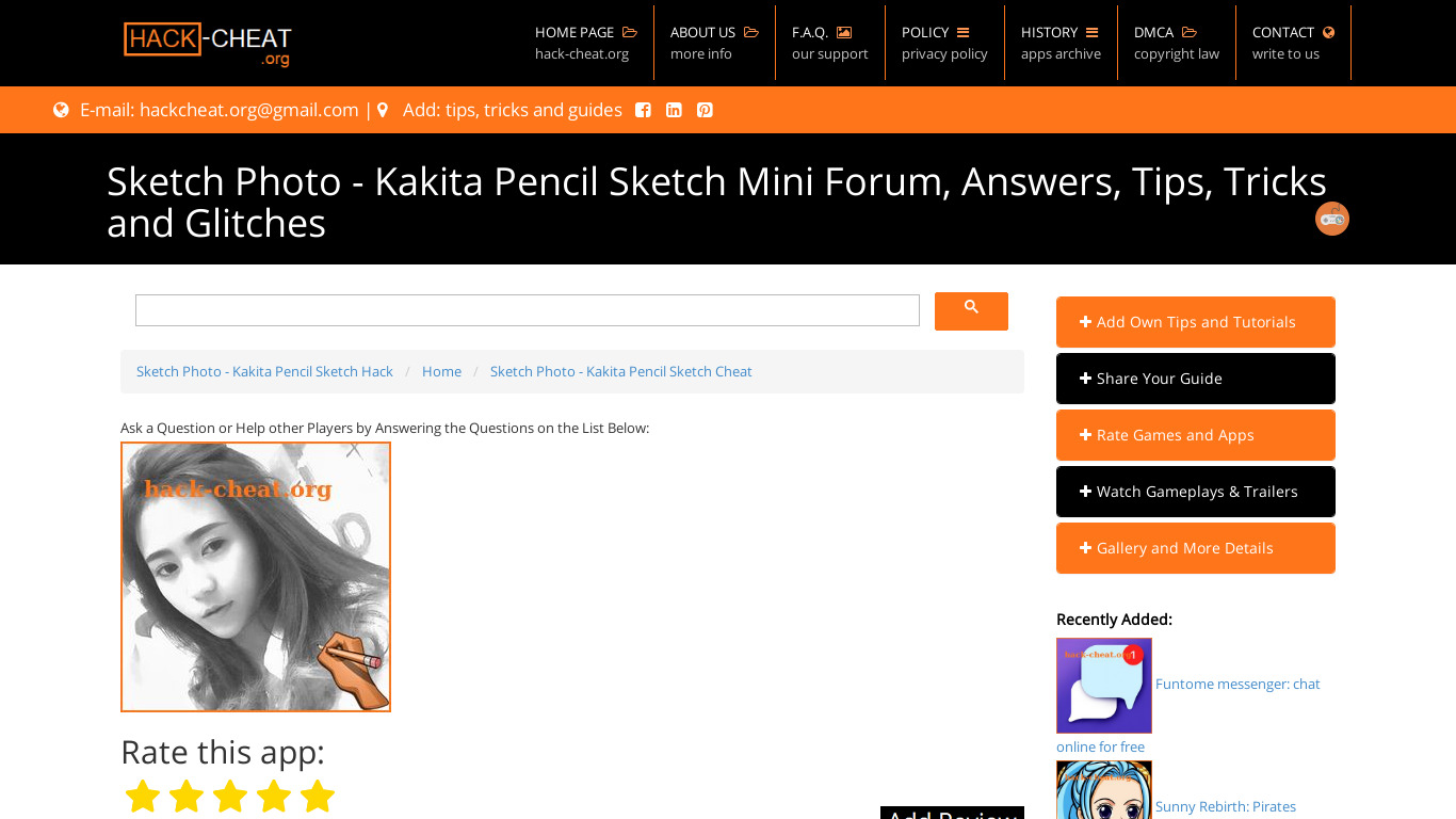 Kakita Pencil Sketch Landing page