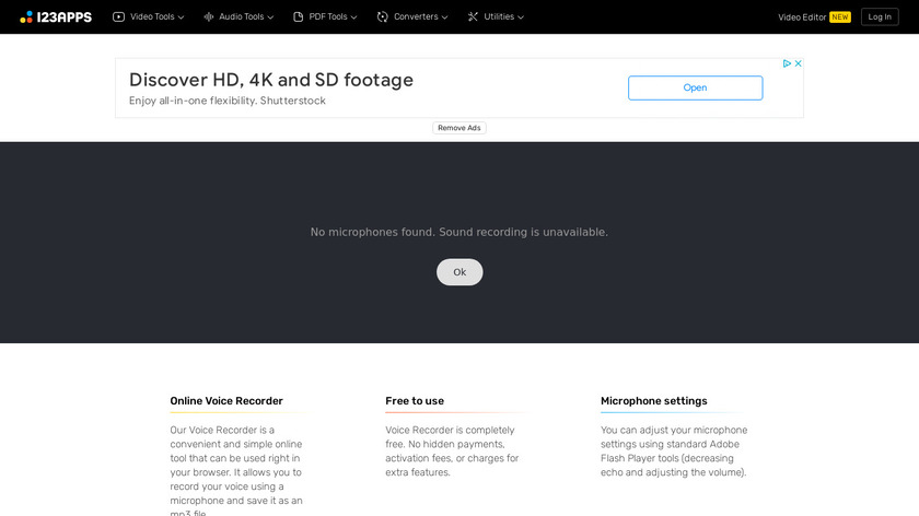 Voice Changer Voice Recorder Landing Page