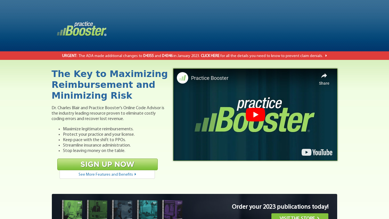 Dr. Booster Landing page