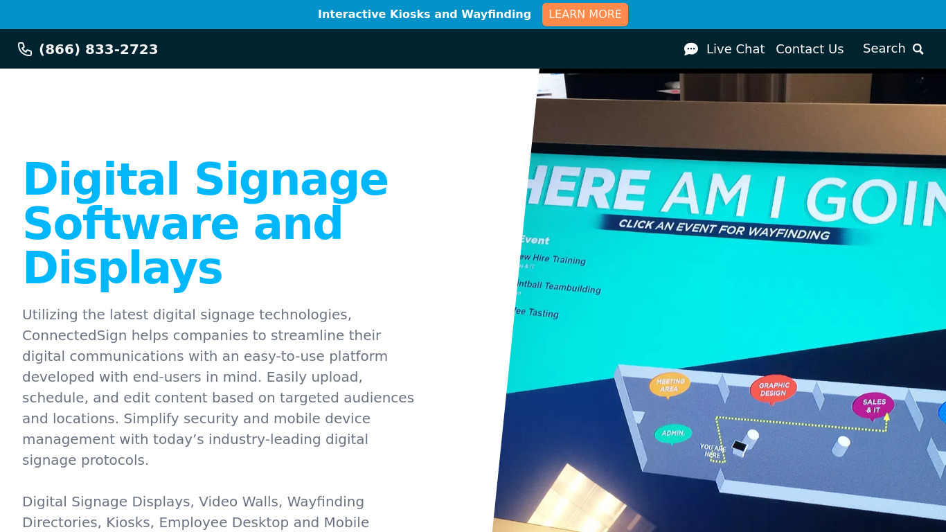 ConnectedSign Landing page