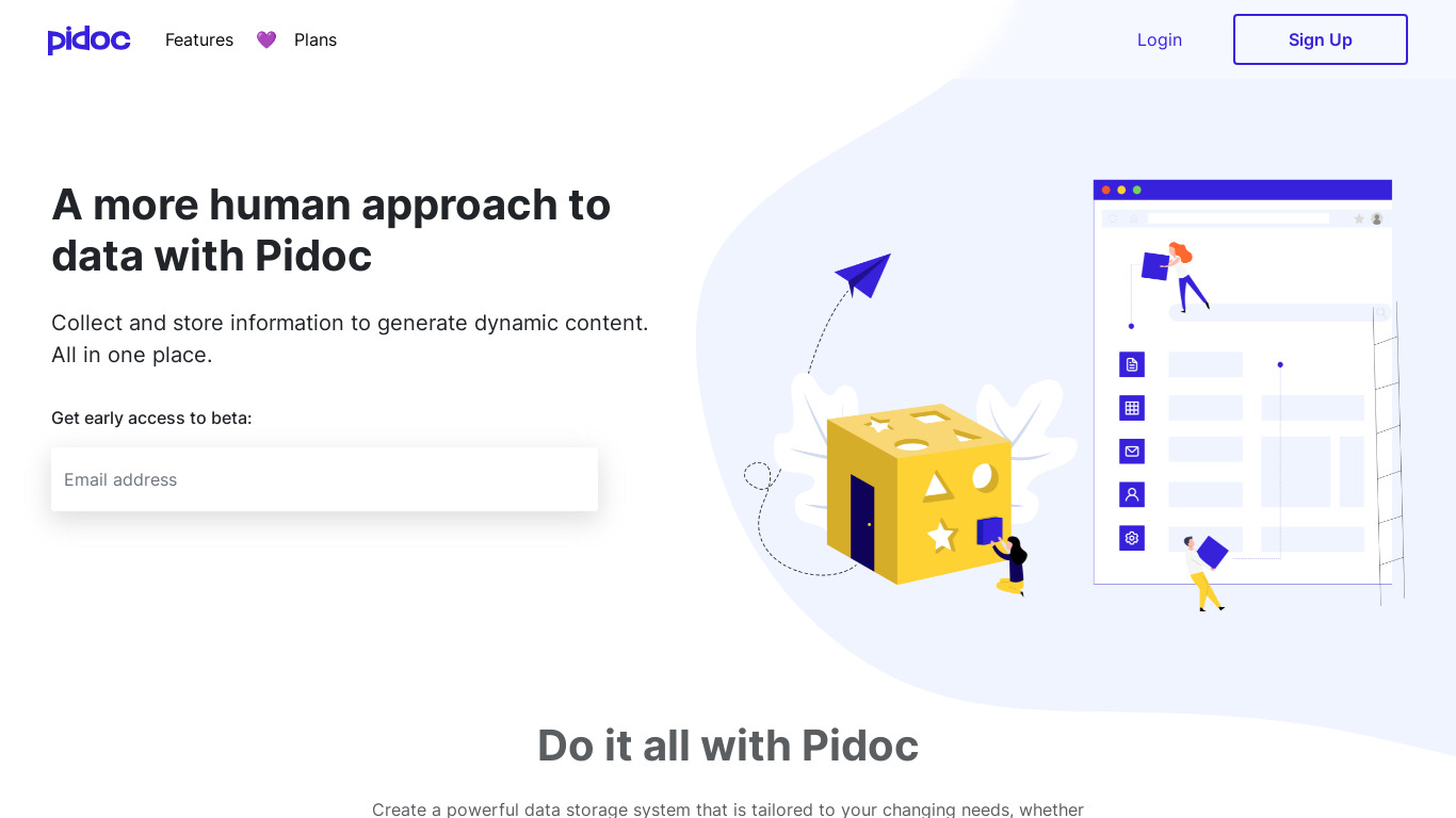 Pidoc Landing page