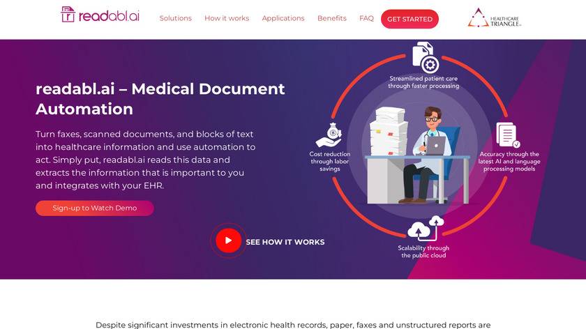 Readabl.ai by Healthcare Triangle Landing Page