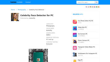Celebrity Face Detector image