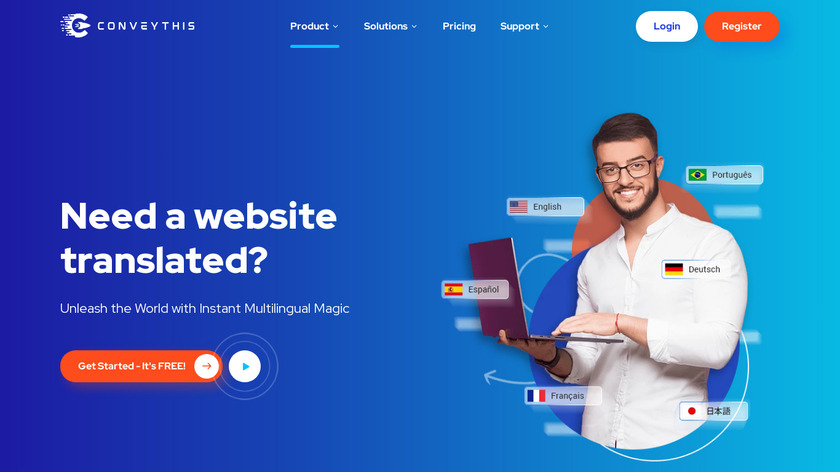 ConveyThis Landing Page