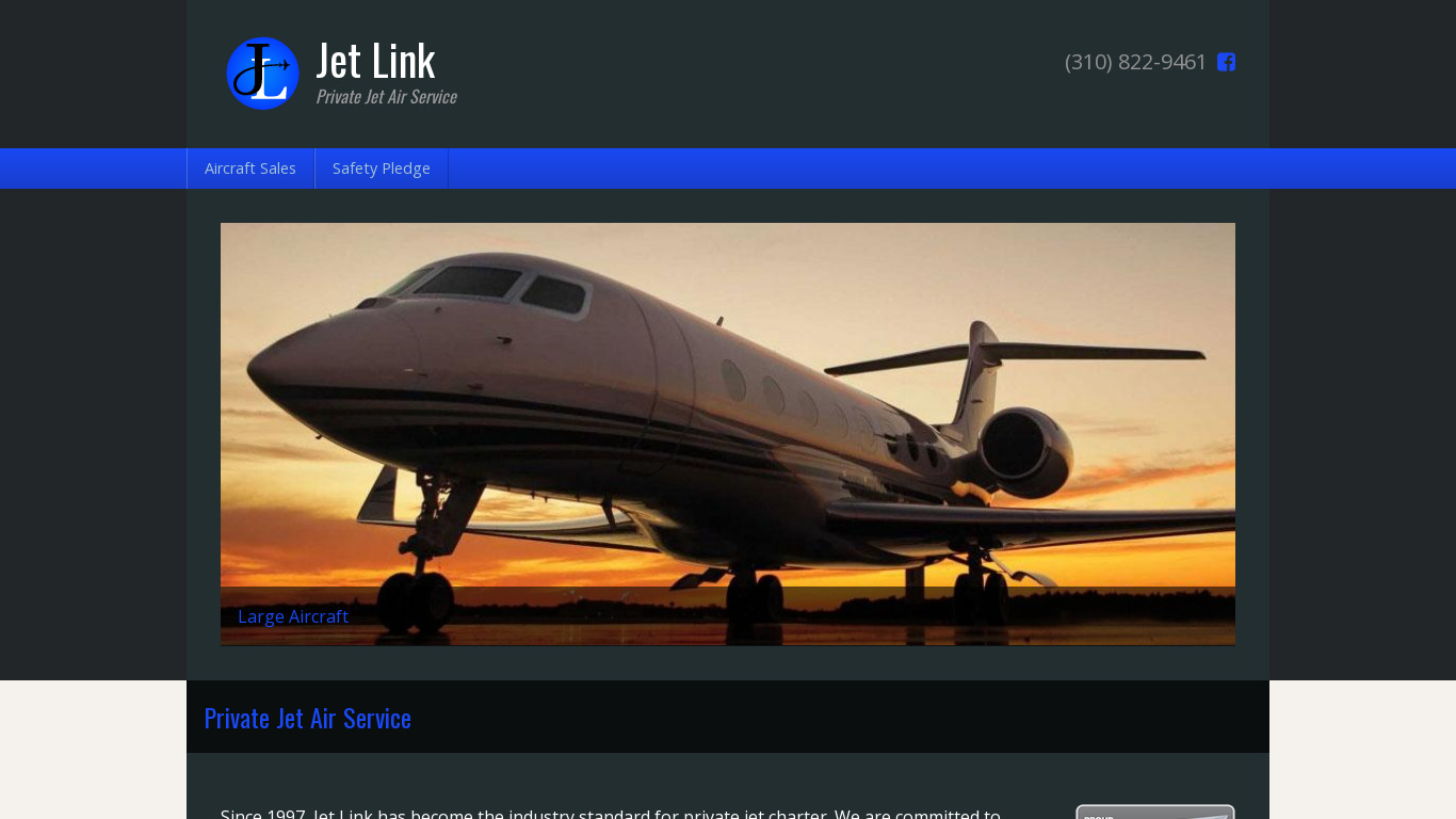 Jetlink Landing page