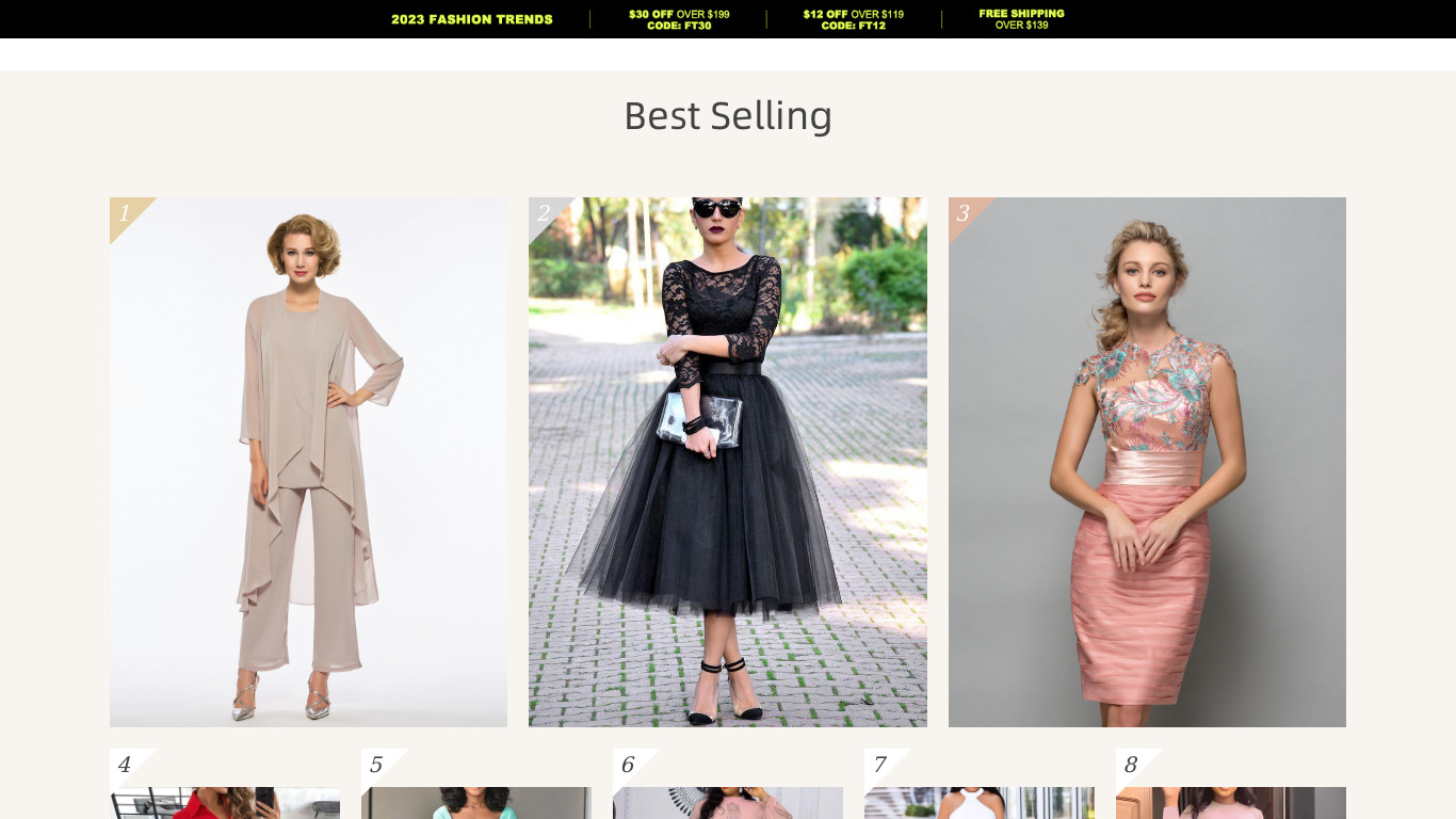 Tbdress Shop Fashion and Trends Landing page