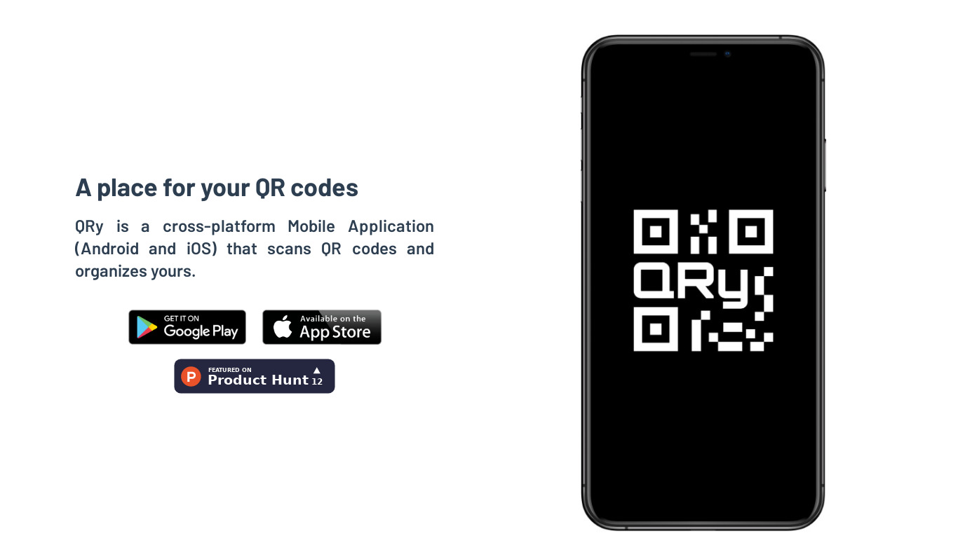 QRy Landing page