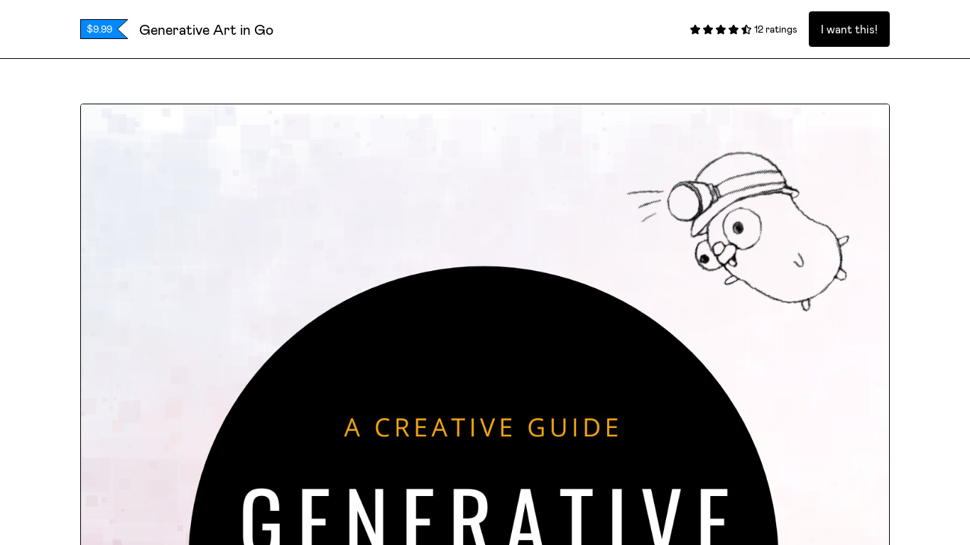 Generative Art in Go Landing page