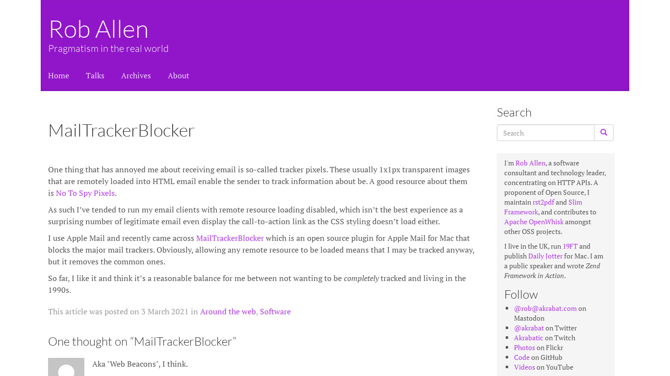 MailTrackerBlocker Landing page