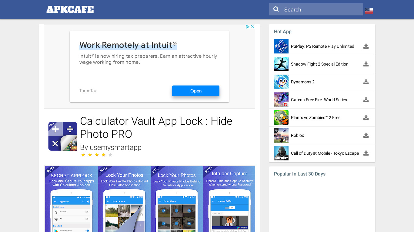 Calculator Vault: Privacy Protection App Landing page