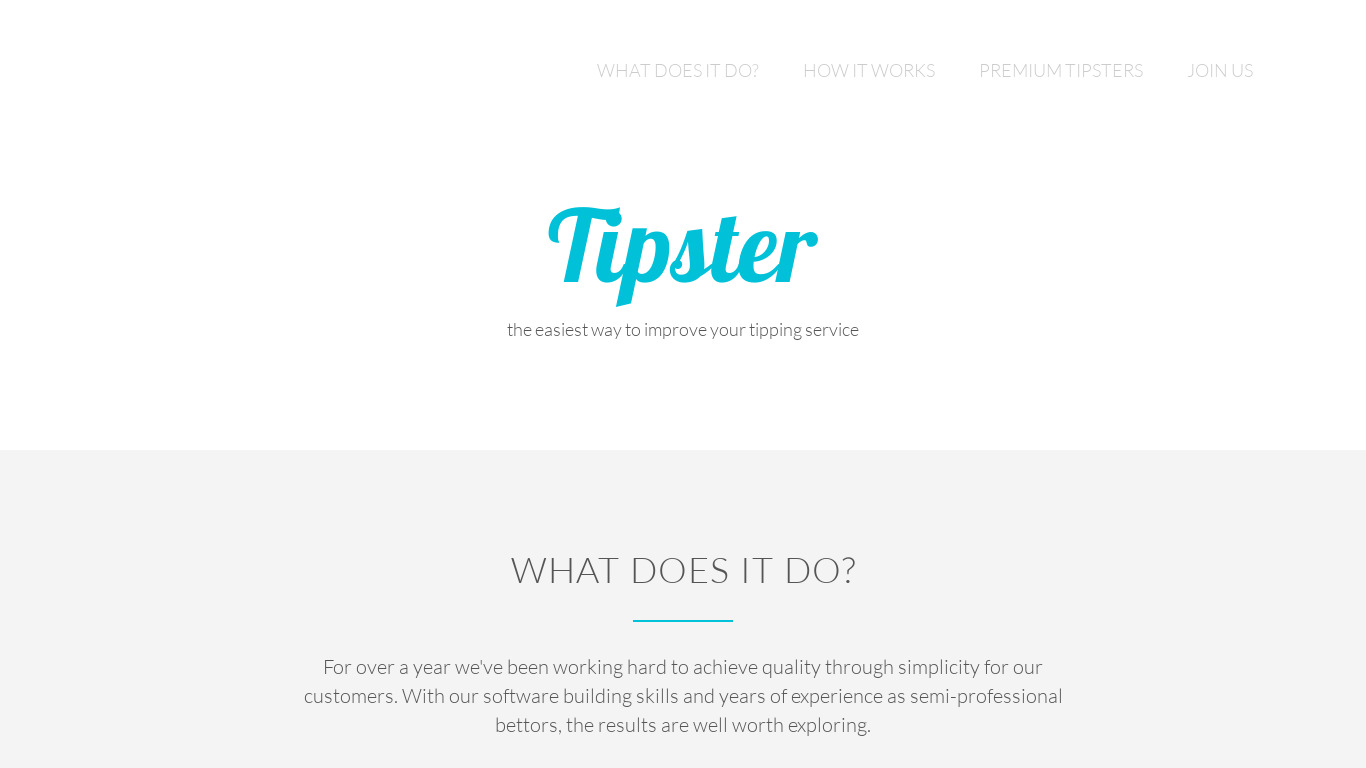 TIPSTER Landing page