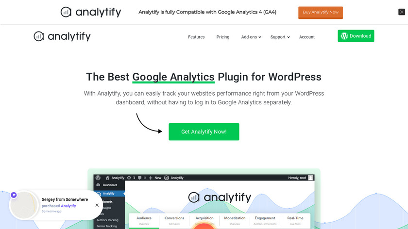 Analytify Landing Page