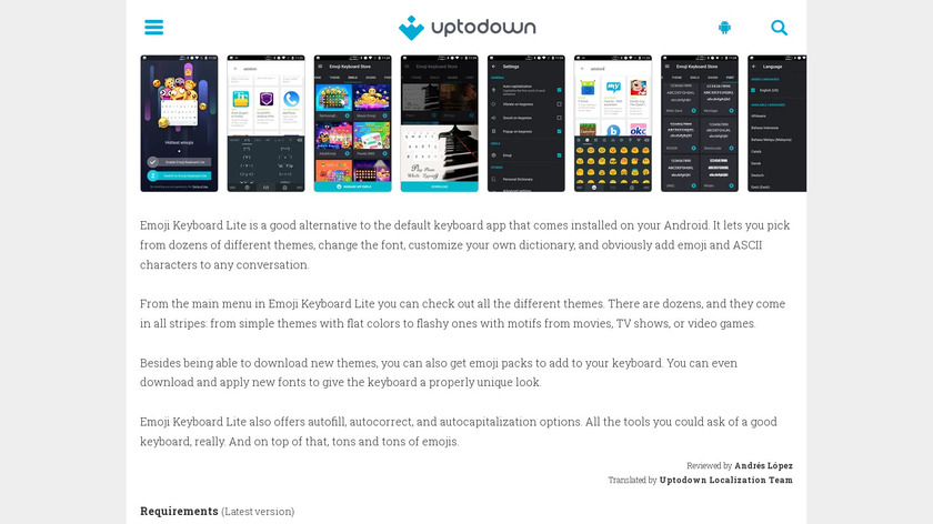 Emoji Keyboard Lite Landing Page