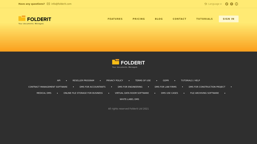 Folderit DMS Landing Page