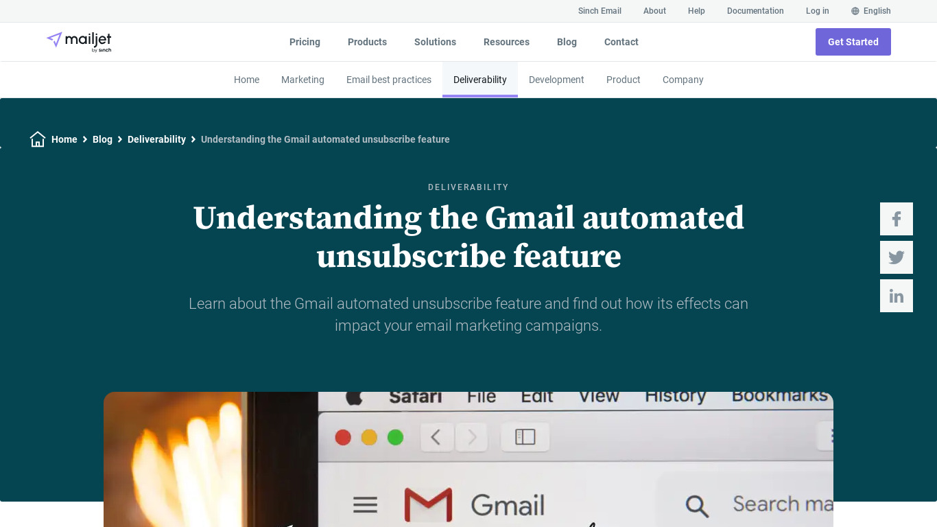 Gmail Unsubscribe Landing page