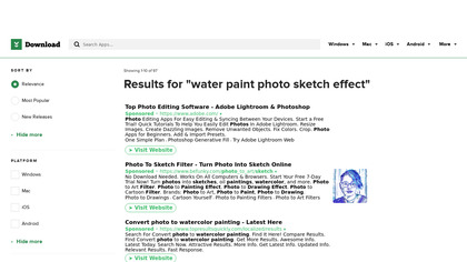 Water Paint Sketch Photo Effect image