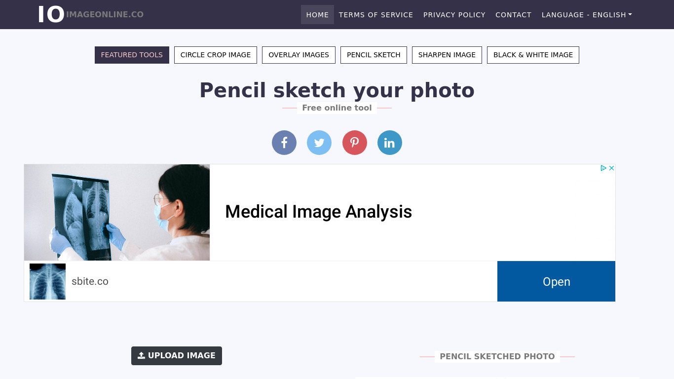 Pencil Sketch Landing page
