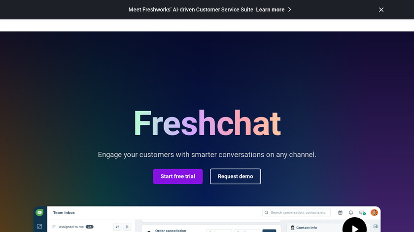 Freshworks Live Chat Landing Page