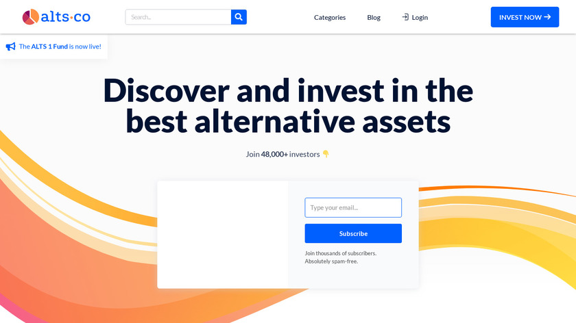 Alternative Assets Club Landing Page