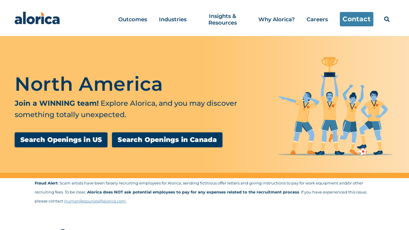 Alorica at Home Landing page