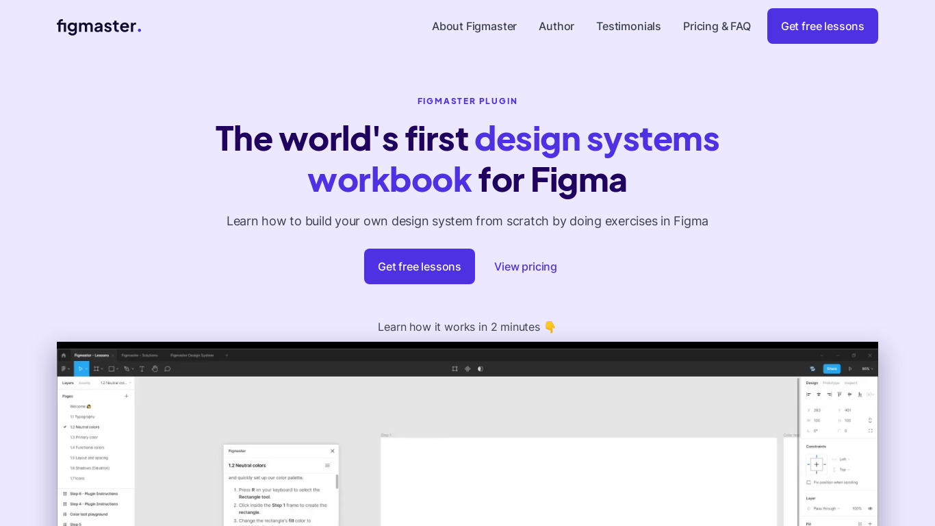 Figmaster Landing page