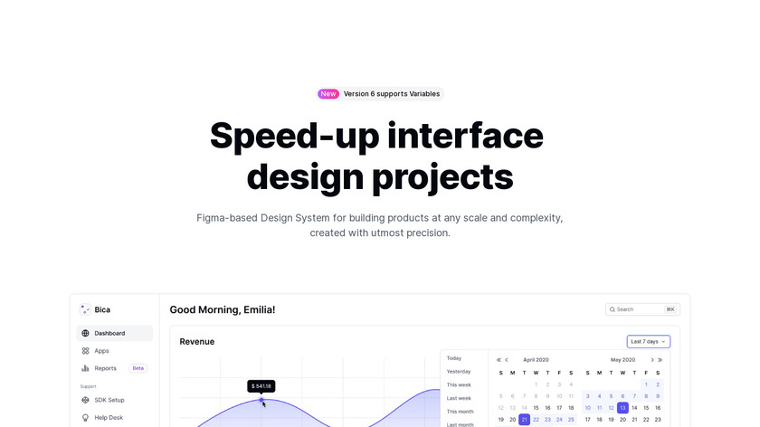 Bica for Figma Landing Page