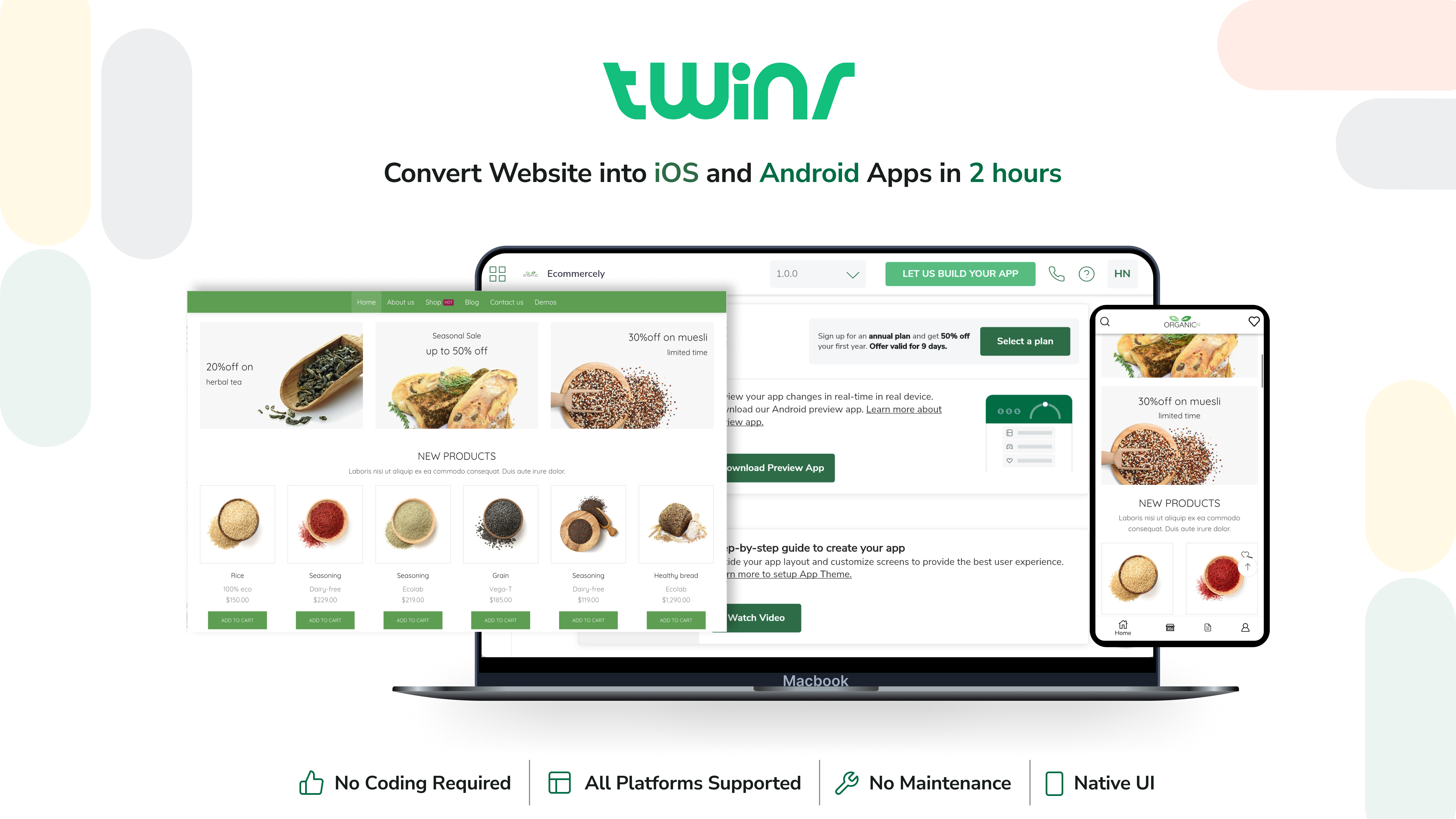 Twinr Landing page