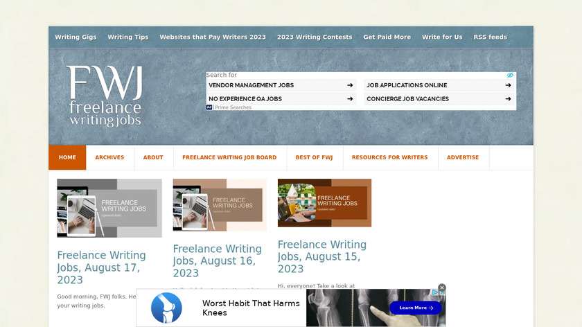 Freelance Writing Gigs Landing Page