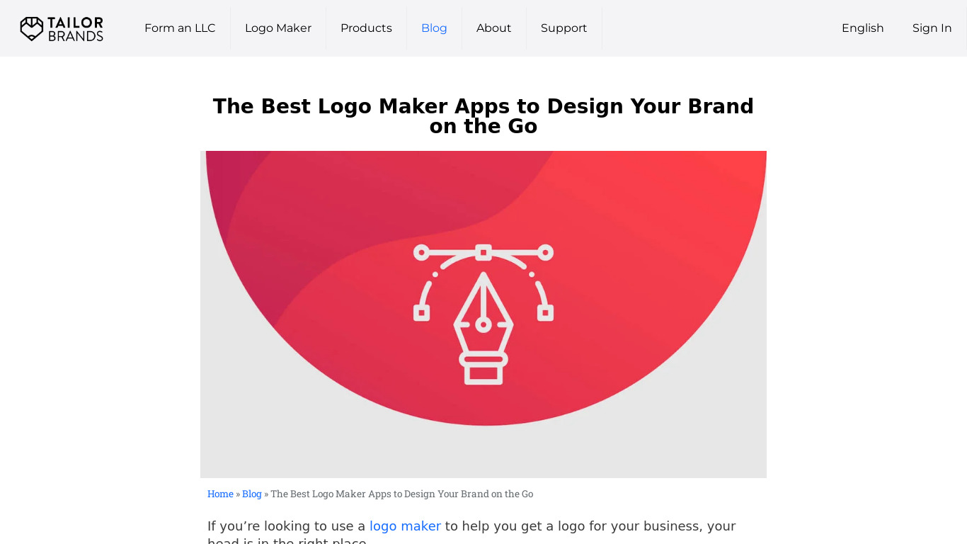 Logo Art App Landing page