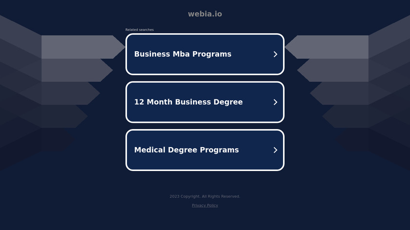 webia Landing Page