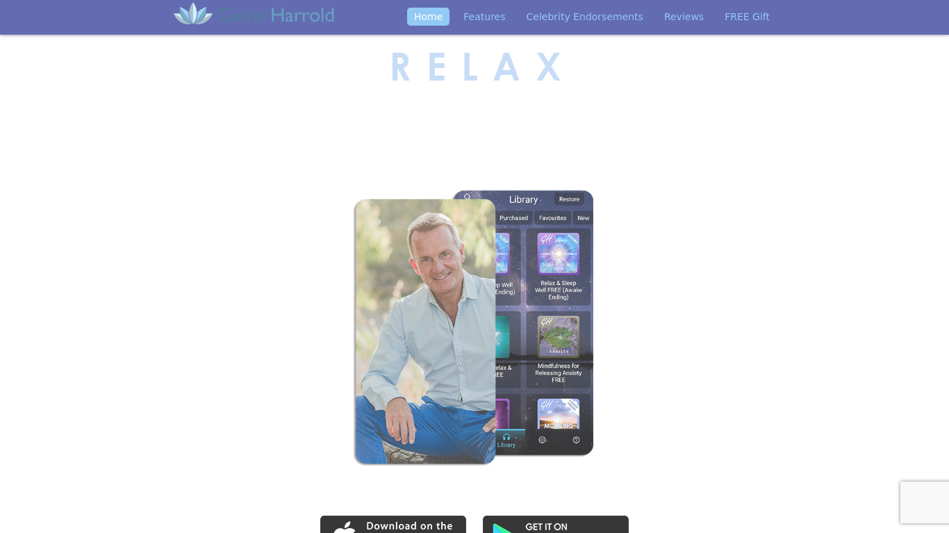 Relax and Sleep Well Landing page