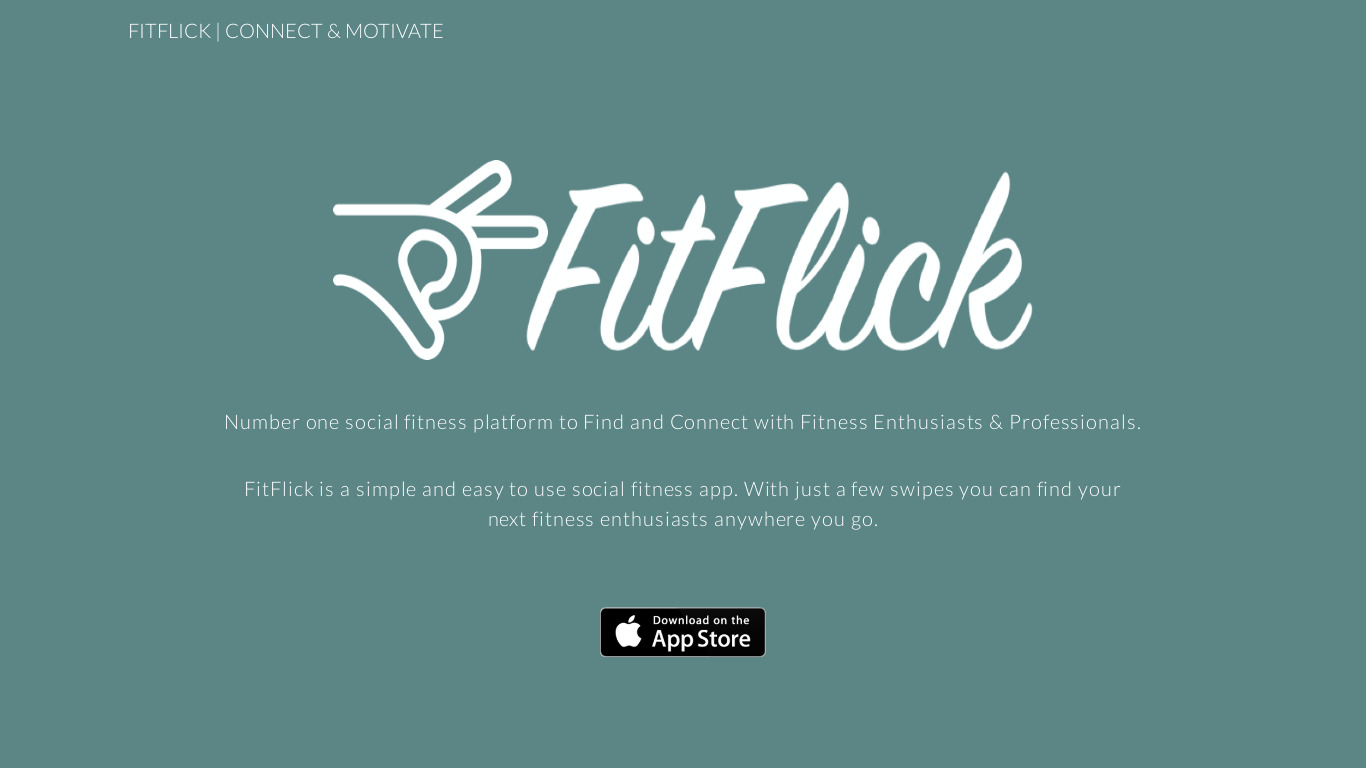 FitFlick Landing page