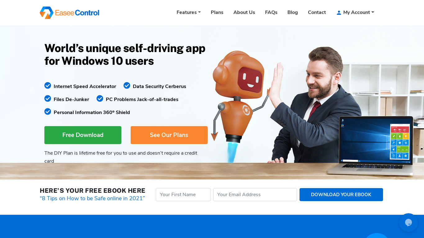EaseeControl Landing page